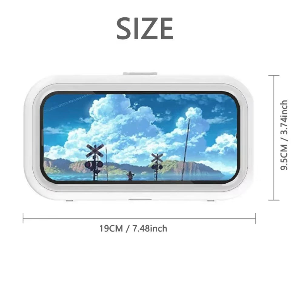 Waterproof Shower Phone Case Rotatable Wall Mount Phone Holder Anti-Fog Touch Screen Phone Shell Shower Sealing Storage Bathroom